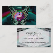 Yin Yang, Engels-Flügel und Herz Visitenkarte (Vorne/Hinten)