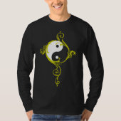 Yin Yang Entwurfs-Schwarz-T - Shirt (Vorderseite)