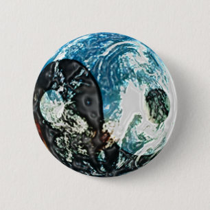 Yin Yang Erdknopf Button