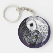 Yin Yang Eulen Schlüsselanhänger (Vorderseite)