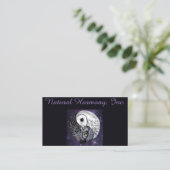 Yin Yang Eulen Visitenkarte (Stehend Vorderseite)