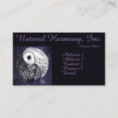 Yin Yang Eulen Visitenkarte (Rückseite)