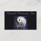 Yin Yang Eulen Visitenkarte (Vorderseite)
