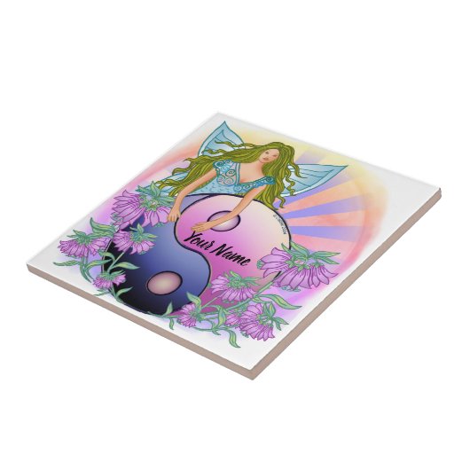 Yin Yang  fairy  Fliese (Seite)