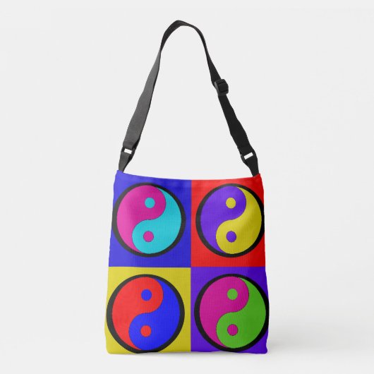 Yin Yang farbenfrohe Tasche (Rückseite)