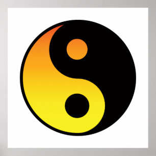 Yin Yang Farbsymbol Poster