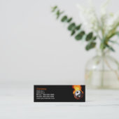 Yin Yang - Feuerversicherungskarte Mini Visitenkarte (Stehend Vorderseite)