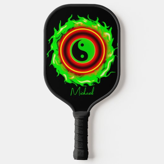 Yin Yang Fire Pickleball Schläger (Rückseite)