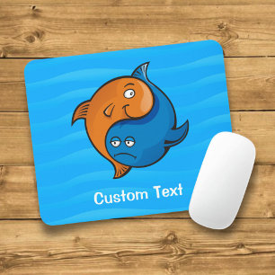 Yin Yang Fisch Cartoon Mousepad