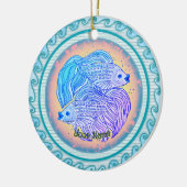 Yin Yang Fisch  Keramik Ornament (Links)