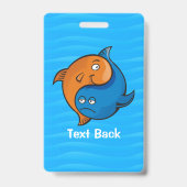 Yin Yang Fish Cartoon Ausweis (Rückseite)