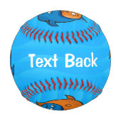 Yin Yang Fish Cartoon Baseball (Rückseite)