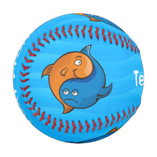 Yin Yang Fish Cartoon Baseball