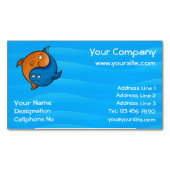 Yin Yang Fish Cartoon Business Card Magnet (Vorderseite)