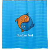 Yin Yang Fish Cartoon Duschvorhang (Vorderseite)