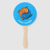 Yin Yang Fish Cartoon Fächer (Rückseite)