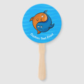 Yin Yang Fish Cartoon Fächer (Vorderseite)