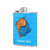 Yin Yang Fish Cartoon Flachmann (Links)