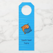 Yin Yang Fish Cartoon Flaschenanhänger (Rückseite)