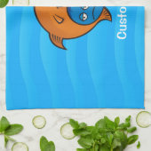 Yin Yang Fish Cartoon Geschirrtuch (Gefaltet)