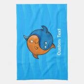 Yin Yang Fish Cartoon Geschirrtuch (Vertikal)