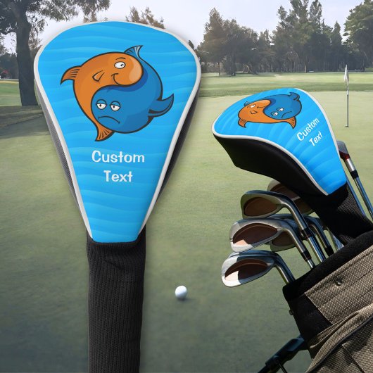 Yin Yang Fish Cartoon Golf Headcover