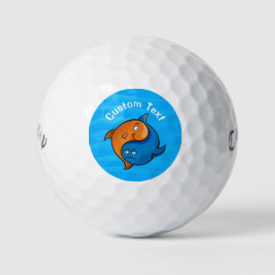 Yin Yang Fish Cartoon Golfball