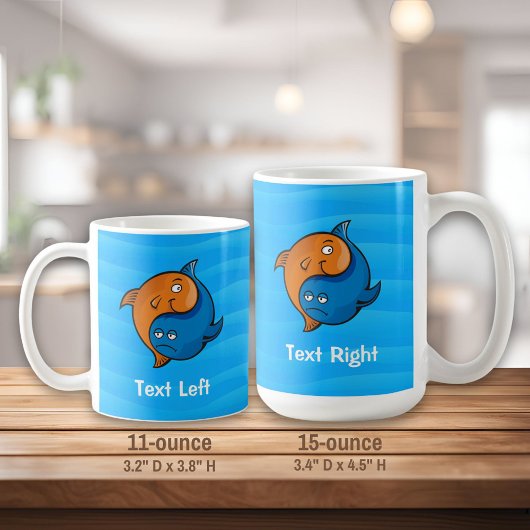 Yin Yang Fish Cartoon Kaffeetasse