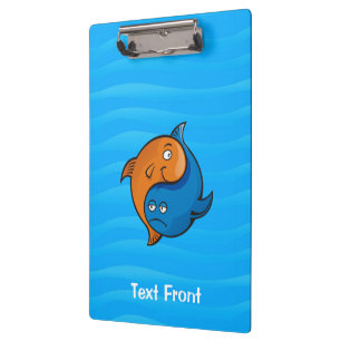 Yin Yang Fish Cartoon Klemmbrett