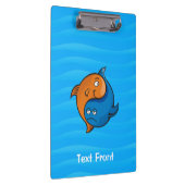 Yin Yang Fish Cartoon Klemmbrett (Rechts)