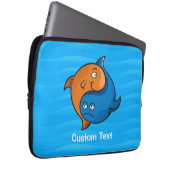 Yin Yang Fish Cartoon Laptopschutzhülle (Vorne Rechts)