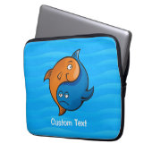 Yin Yang Fish Cartoon Laptopschutzhülle (Vorderseite Links)