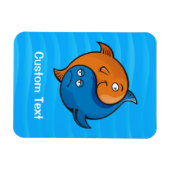 Yin Yang Fish Cartoon Magnet (Horizontal)
