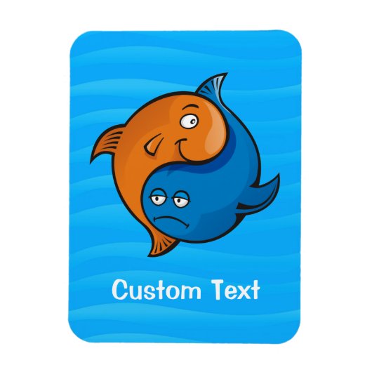 Yin Yang Fish Cartoon Magnet (Vertikal)