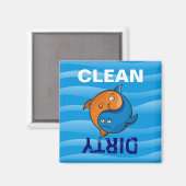 Yin Yang Fish Cartoon Magnet (Vorderseite/Rückseite)