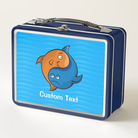 Yin Yang Fish Cartoon Metall Brotdose (Vorderseite)