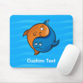 Yin Yang Fish Cartoon Mousepad (Mit Mouse)