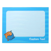 Yin Yang Fish Cartoon Notizblock (Vorderseite)