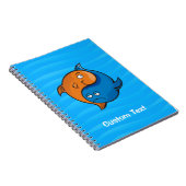 Yin Yang Fish Cartoon Notizblock (Rechte Seite)