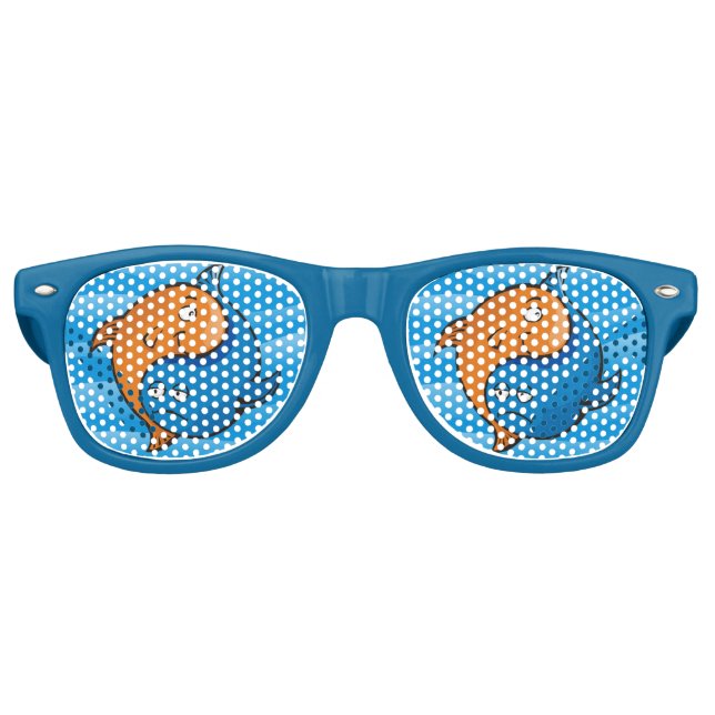 Yin Yang Fish Cartoon Partybrille (Vorderseite)