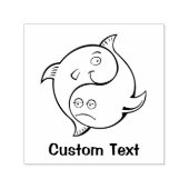 Yin Yang Fish Cartoon Permastempel (Design)