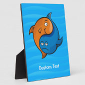 Yin Yang Fish Cartoon Platte Fotoplatte (Seite)