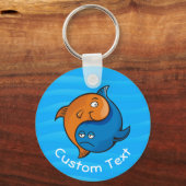 Yin Yang Fish Cartoon Schlüsselanhänger (Vorderseite)