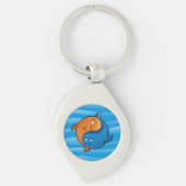 Yin Yang Fish Cartoon Schlüsselanhänger (Vorderseite)