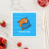 Yin Yang Fish Cartoon Serviette (Beispiel)
