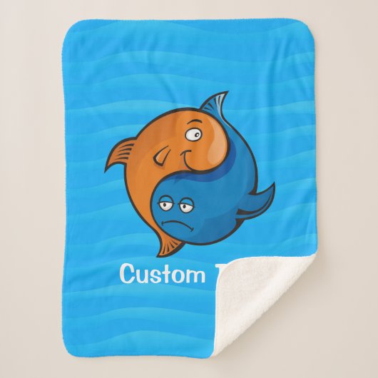 Yin Yang Fish Cartoon Sherpadecke (Vorderseite)