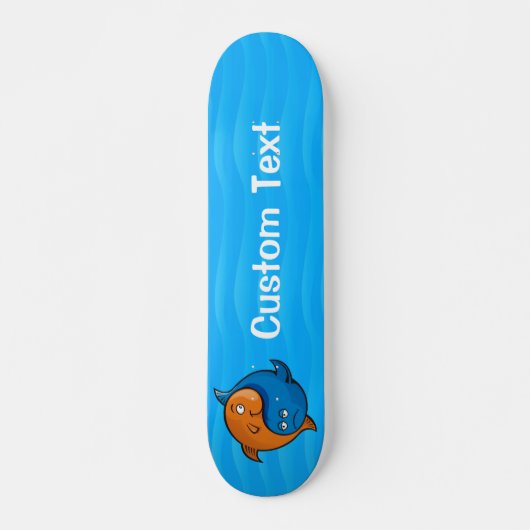 Yin Yang Fish Cartoon Skateboard (Vorne)