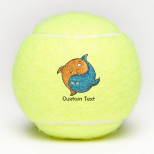 Yin Yang Fish Cartoon Tennisbälle