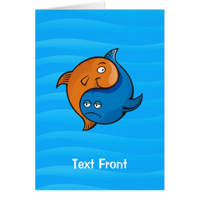 Yin Yang Fish Cartoon Vertikal (Vorne)