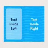 Yin Yang Fish Cartoon Vertikal Visitenkarten (Innenseite Aufgefaltet)